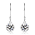 Simulated Diamond Solitaire Earrings in Sterling Silver 2.00 ctw - Sticky add to cart bar