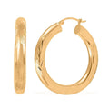 14K Yellow Gold Diamond-Cut Hoop Earrings 4.60 Grams - Sticky add to cart bar