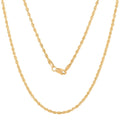 14K Yellow Gold 2mm Rope Chain Necklace 20 Inches 2.20 Grams - Sticky add to cart bar