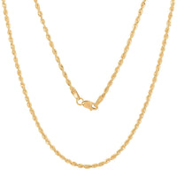 14K Yellow Gold 2mm Rope Chain Necklace 20 Inches 2.20 Grams