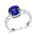 Clara Collection Certified and Appraised RHAPSODY 950 Platinum AAAA Tanzanite and E-F VS Diamond Ring 4.50 Grams 2.20 ctw (Delivery in 15-20 Business Days) - Sticky add to cart bar