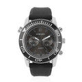 STRADA Japanese Movement Watch with Black Dial and Black Silicone Strap - Sticky add to cart bar