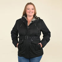 TAMSY Black Belted Coat - (S)