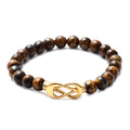 South African Yellow Tiger's Eye Beaded Bracelet with Magnetic Clasp in ION Pated YG Stainless Steel 84.00 ctw - Sticky add to cart bar