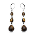 Lapis Lazuli Dangle Earrings in Stainless Steel 11.20 ctw - Sticky add to cart bar