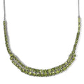 Arizona Peridot Necklace 18-20 Inches in Platinum Over Sterling Silver 24.40 ctw - Sticky add to cart bar