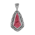 Artisan Crafted Norwegian Thulite Solitaire Pendant in Sterling Silver 8.50 ctw - Sticky add to cart bar