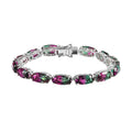 Watermelon Quartz (Triplet) Tennis Bracelet in Platinum Over Sterling Silver (7.25 In) 40.40 ctw - Sticky add to cart bar