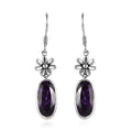 Artisan Crafted Lab Grown Color Change Sapphire Earrings in Sterling Silver 14.25 ctw - Sticky add to cart bar