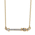 Luxoro 14K Yellow Gold G-H I2 White Diamond Arrow Necklace 18 Inches 0.09 ctw - Sticky add to cart bar