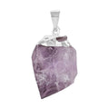Amethyst Pendant in Silvertone 43.40 ctw - Sticky add to cart bar