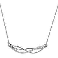 Diamond Necklace 20 Inches in Platinum Over Sterling Silver 0.25 ctw