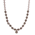 Natural Champagne Diamond Necklace 20 Inches in Vermeil RG Over Sterling Silver 4.00 ctw - Sticky add to cart bar