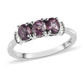 Tanzanian Lavender Spinel and Diamond Ring in Platinum Over Sterling Silver 1.35 ctw - Sticky add to cart bar