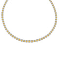 Ankur Treasure Chest Modani 18K White Gold Natural Yellow and White Diamond SI2 Necklace 18 Inches 58.3 Grams 14.90 ctw - Sticky add to cart bar