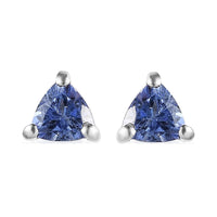 Tanzanite Solitaire Stud Earrings in Platinum Over Sterling Silver 0.50 ctw