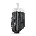 Black Tourmaline Pendant in Silvertone 100.30 ctw - Sticky add to cart bar