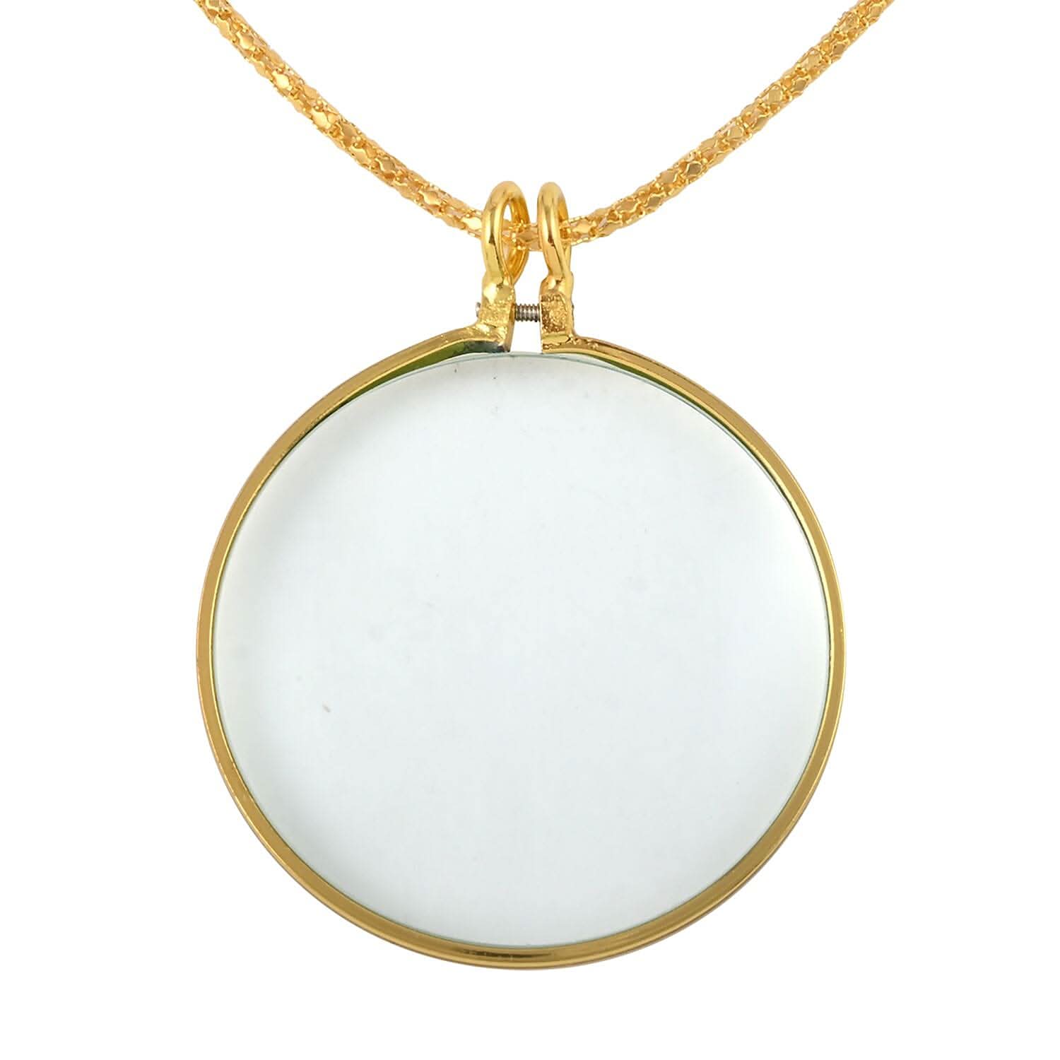 Maximize Pendant Magnifier with Chain in Goldtone (18) (5x)