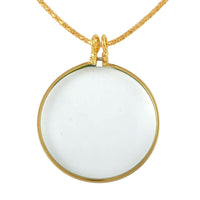 Maximize Pendant Magnifier with Chain in Goldtone (18) (5x)