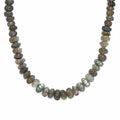 Malagasy Labradorite Beaded Necklace 20 Inches in Sterling Silver 226.60 ctw - Sticky add to cart bar