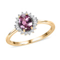 Luxoro 10K Yellow Gold AA Narsipatnam Purple Spinel and Diamond Halo Ring 0.90 ctw - Sticky add to cart bar