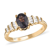 Luxoro 10K Yellow Gold Premium Lavender Spinel and Diamond Ring (Size 9.0) 1.00 ctw