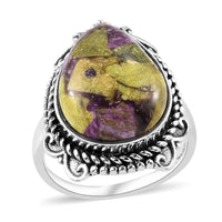Artisan Crafted Tasmanian Stichtite Ring in Sterling Silver 6.90 ctw