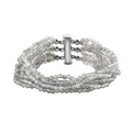 Malagasy Labradorite Multi-row Bracelet in Sterling Silver (7.25 In) 118.00 ctw - Sticky add to cart bar