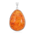 Baltic Amber Tear Drop Pendant in Sterling Silver - Sticky add to cart bar