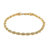10K Yellow Gold 4mm Rope Chain Bracelet (8.00 In) 2.8 Grams