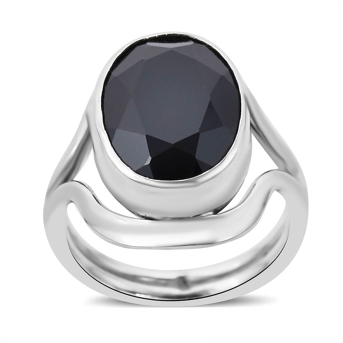Bali Legacy Thai Black Spinel Ring in Sterling Silver 14.75 ctw