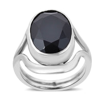 Bali Legacy Thai Black Spinel Ring in Sterling Silver 14.75 ctw