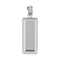 950 Platinum Electroform Bar Ingot Pendant 3.75 Grams