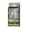 10ft USB-A to Lightning (Apple) Glow in the Dark Charging Cable - Sticky add to cart bar