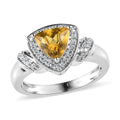 Premium Brazilian Heliodor and White Zircon Ring in Platinum Over Sterling Silver (Size 6.0) 1.25 ctw - Sticky add to cart bar