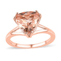 Morganique Quartz (Triplet) Solitaire Ring in Vermeil Rose Gold Over Sterling Silver 3.50 ctw - Sticky add to cart bar