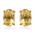 Premium Brazilian Heliodor Solitaire Stud Earrings in Vermeil Yellow Gold Over Sterling Silver 0.85 ctw - Sticky add to cart bar
