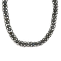 Malagasy Labradorite Necklace 20 Inches in Sterling Silver 163.20 ctw