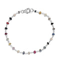Niassa Ruby (FF) Beaded Bracelet in Sterling Silver (7.25 In) 6.00 ctw - Sticky add to cart bar