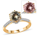 Iliana 18K Yellow Gold 120 Facet Turkizite and G-H SI Diamond Ring (Size 7.0) 2.35 ctw - Sticky add to cart bar
