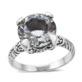 Bali Legacy Montezuma Prasiolite Solitaire Ring in Sterling Silver 6.25 ctw - Sticky add to cart bar