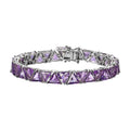 TLV Amethyst Bracelet in Platinum Over Sterling Silver (6.50 In) 29.80 ctw - Sticky add to cart bar