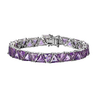 TLV Amethyst Bracelet in Platinum Over Sterling Silver (6.50 In) 29.80 ctw