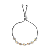 Brazilian Citrine Bracelet in Sterling Silver with Stainless Steel Chain Bolo 3.00 ctw