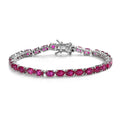 Niassa Ruby Bracelet in Platinum Over Sterling Silver (7.25 In) 19.70 ctw - Sticky add to cart bar