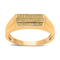 Yellow Diamond Men's Ring in Vermeil Yellow Gold Over Sterling Silver 0.25 ctw - Sticky add to cart bar