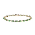 Luxoro 10K Yellow Gold Premium Tsavorite Garnet Bracelet (8.00 In) 6.50 ctw - Sticky add to cart bar