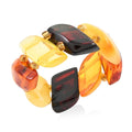 Multi Color Fancy Shape Amber Beaded Stretch Ring - Sticky add to cart bar