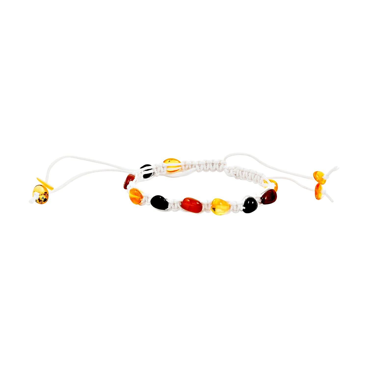 Multi Color Amber Light Bracelet - White Thread (Adjustable)