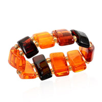 Multi Color Amber Light Bands Darker Shades Stretch Ring